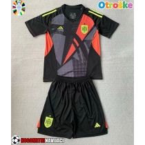 Otroške Nogometnih dresov Španija Vratar Gostujoči EP 2024 Kratki rokavi (+ hlače)